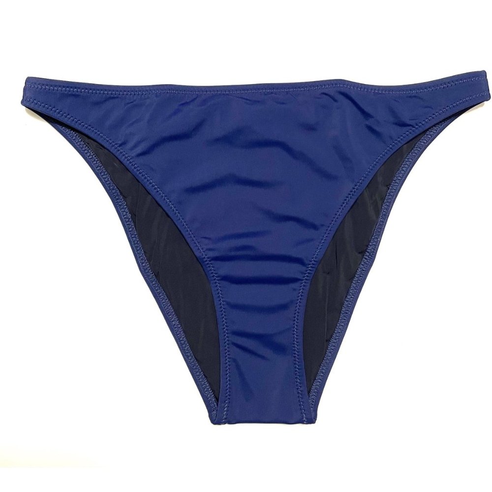 SOLID & STRIPED The Tati Bikini Bottom - Color: Navy, Size: Large